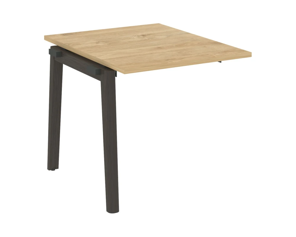 Проходной наборный элемент переговорного стола, опоры - массив дерева 78x98x75 Оникс Вуд / Onix Wood