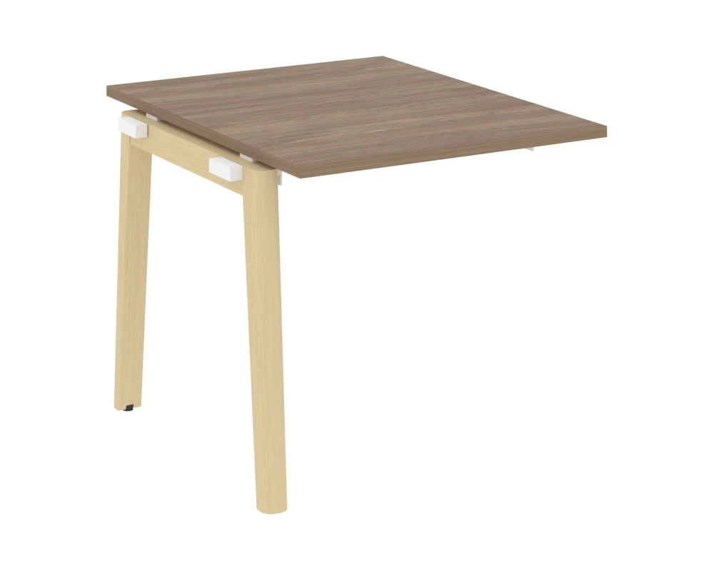 Проходной наборный элемент переговорного стола, опоры - массив дерева 78x98x75 Оникс Вуд / Onix Wood