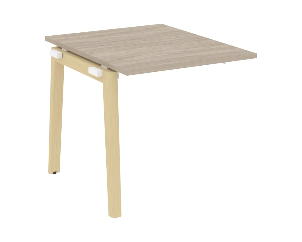 Проходной наборный элемент переговорного стола, опоры - массив дерева 78x98x75 Оникс Вуд / Onix Wood