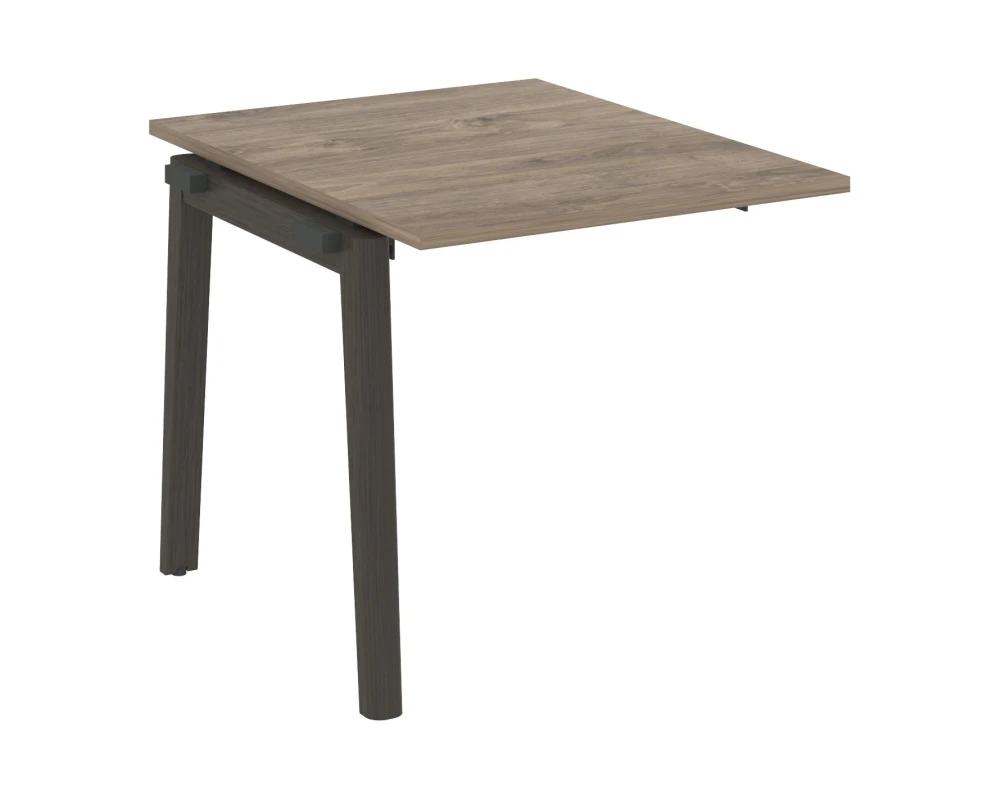 Проходной наборный элемент переговорного стола, опоры - массив дерева 78x98x75 Оникс Вуд / Onix Wood