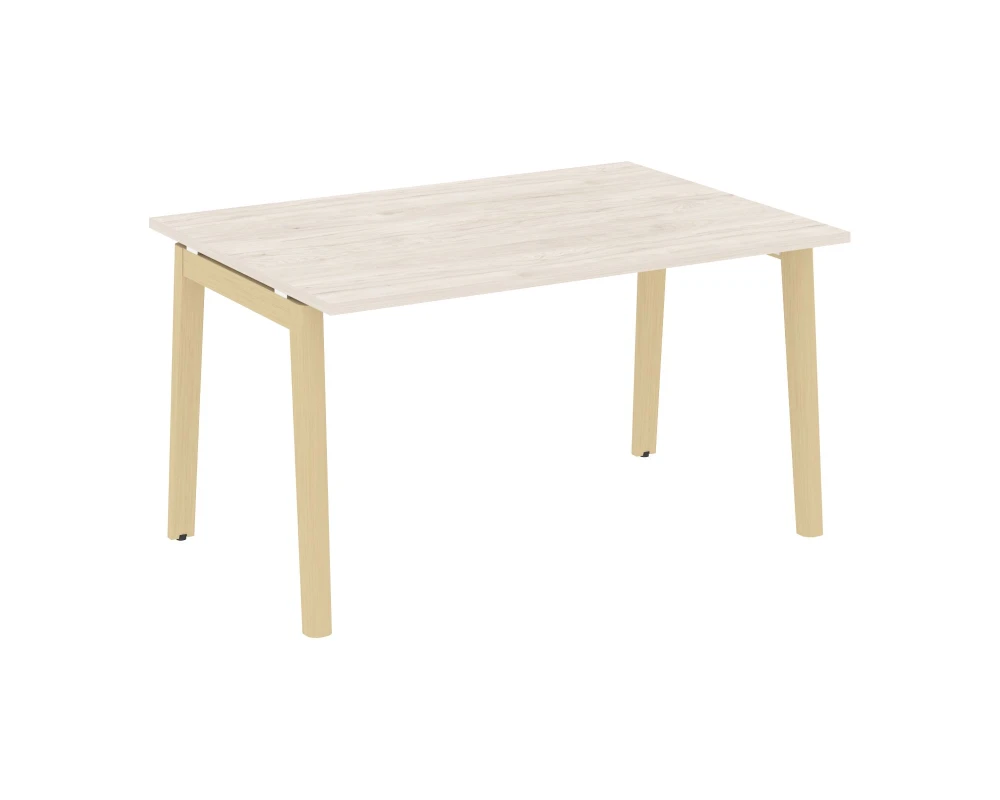 Стол переговорный (1 столешница), опоры - массив дерева 138x98x75 Оникс Вуд / Onix Wood