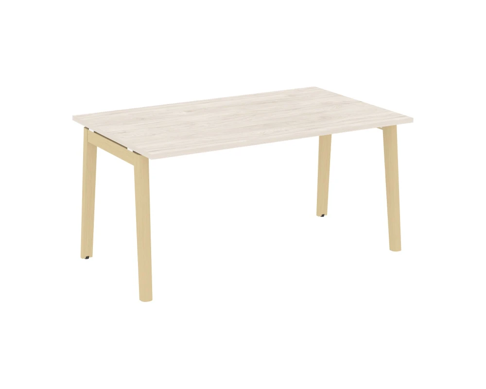 Стол переговорный (1 столешница), опоры - массив дерева 158x98x75 Оникс Вуд / Onix Wood