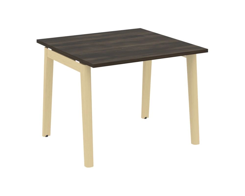 Стол переговорный (1 столешница), опоры - массив дерева 98x98x75 Оникс Вуд / Onix Wood
