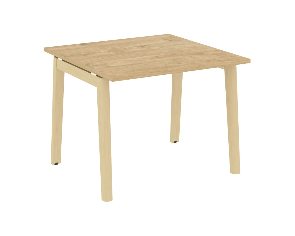 Стол переговорный (1 столешница), опоры - массив дерева 98x98x75 Оникс Вуд / Onix Wood