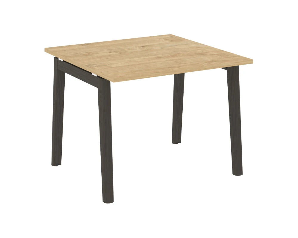 Стол переговорный (1 столешница), опоры - массив дерева 98x98x75 Оникс Вуд / Onix Wood