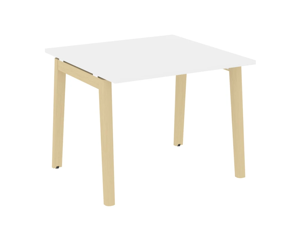 Стол переговорный (1 столешница), опоры - массив дерева 98x98x75 Оникс Вуд / Onix Wood