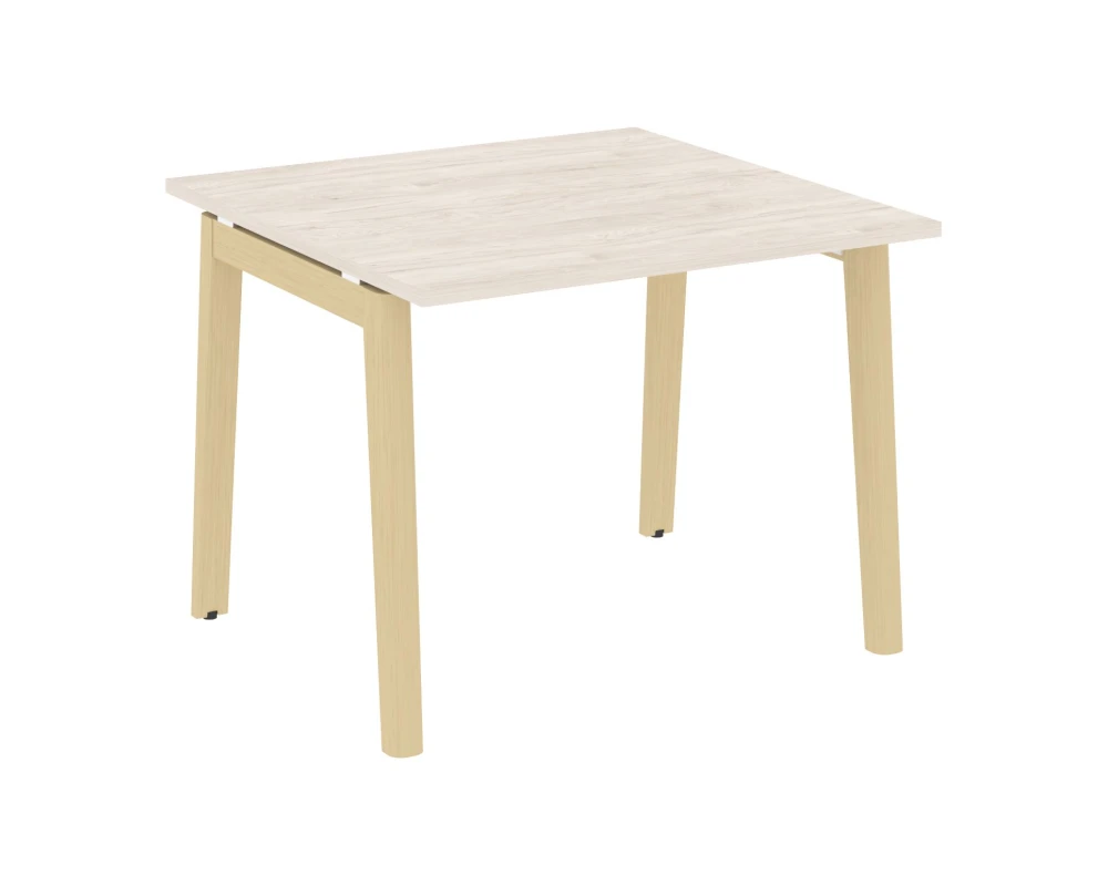 Стол переговорный (1 столешница), опоры - массив дерева 98x98x75 Оникс Вуд / Onix Wood