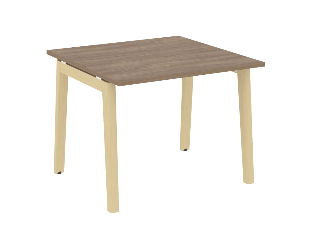 Стол переговорный (1 столешница), опоры - массив дерева 98x98x75 Оникс Вуд / Onix Wood