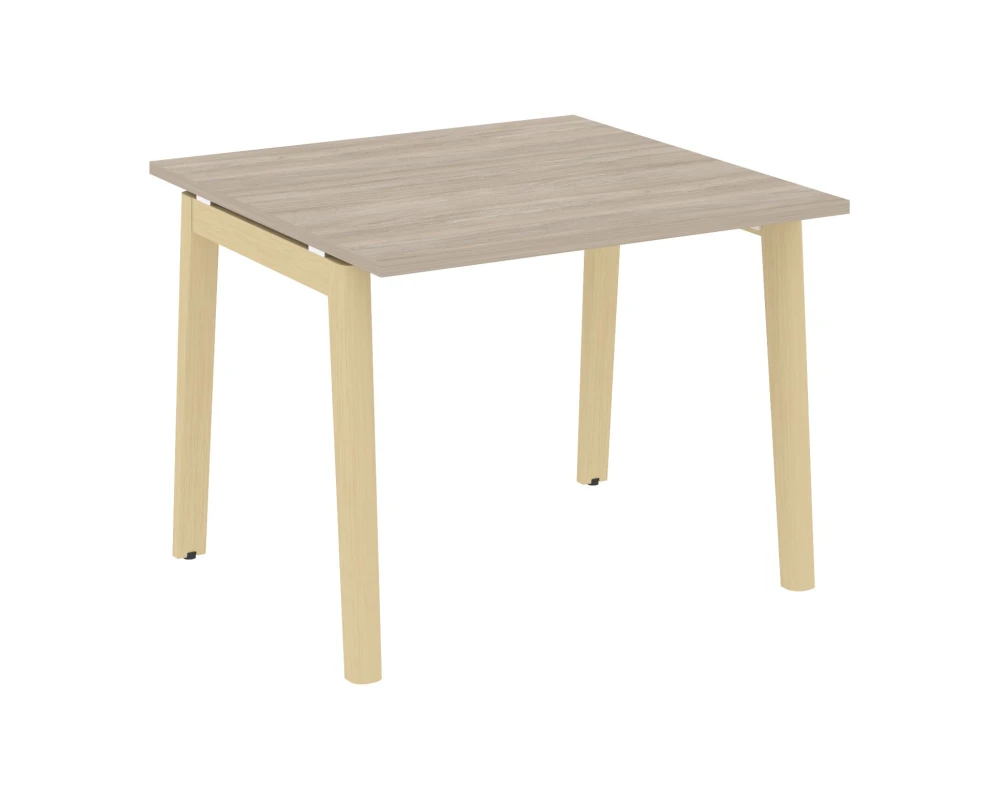 Стол переговорный (1 столешница), опоры - массив дерева 98x98x75 Оникс Вуд / Onix Wood