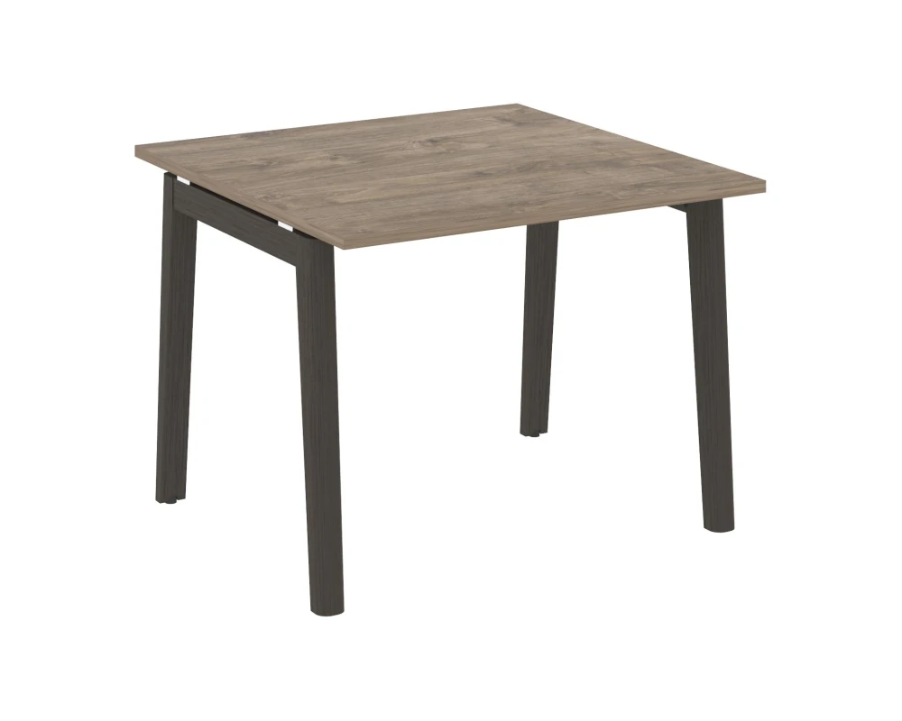 Стол переговорный (1 столешница), опоры - массив дерева 98x98x75 Оникс Вуд / Onix Wood