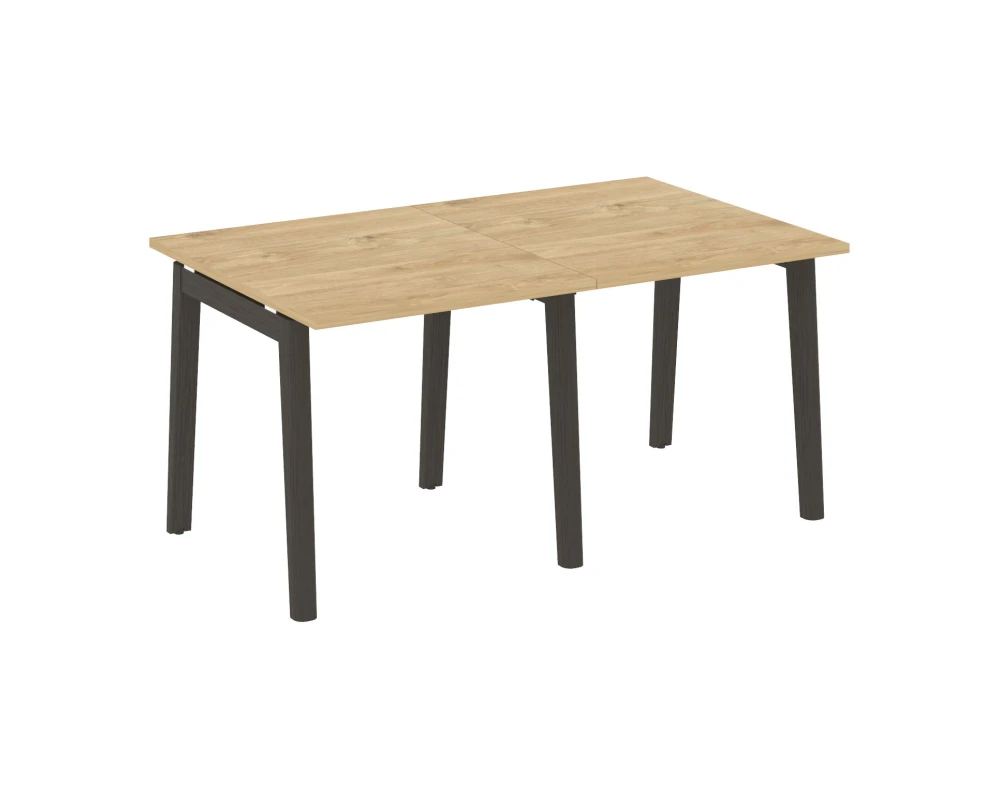 Стол переговорный (2 столешницы), опоры - массив дерева 156x98x75 Оникс Вуд / Onix Wood