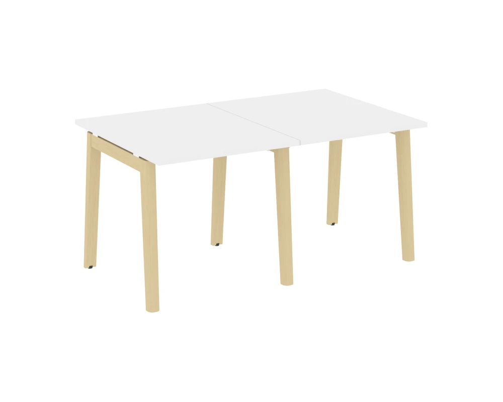 Стол переговорный (2 столешницы), опоры - массив дерева 156x98x75 Оникс Вуд / Onix Wood