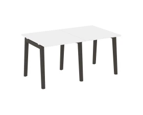 Стол переговорный (2 столешницы), опоры - массив дерева 156x98x75 Оникс Вуд / Onix Wood images