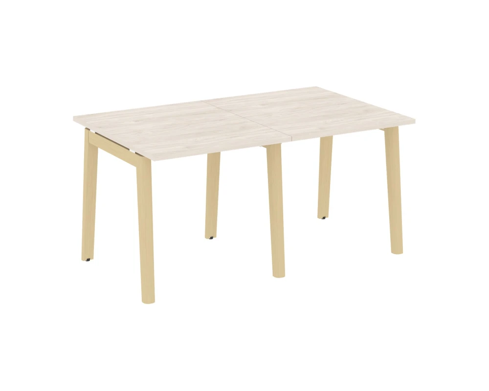 Стол переговорный (2 столешницы), опоры - массив дерева 156x98x75 Оникс Вуд / Onix Wood