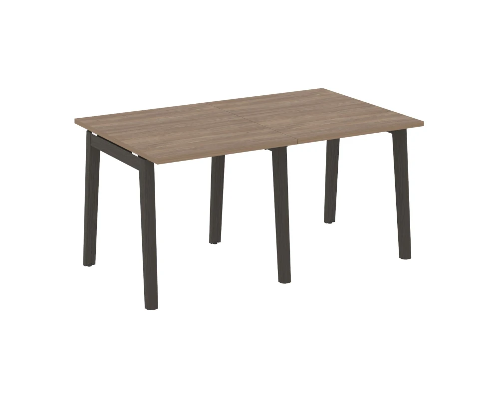 Стол переговорный (2 столешницы), опоры - массив дерева 156x98x75 Оникс Вуд / Onix Wood