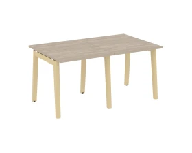 Стол переговорный (2 столешницы), опоры - массив дерева 156x98x75 Оникс Вуд / Onix Wood images