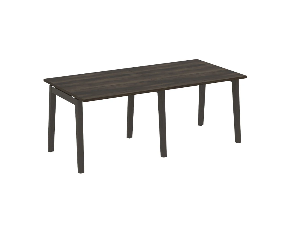 Стол переговорный (2 столешницы), опоры - массив дерева 196x98x75 Оникс Вуд / Onix Wood