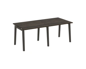 Стол переговорный (2 столешницы), опоры - массив дерева 196x98x75 Оникс Вуд / Onix Wood images