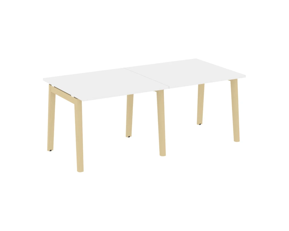 Стол переговорный (2 столешницы), опоры - массив дерева 196x98x75 Оникс Вуд / Onix Wood