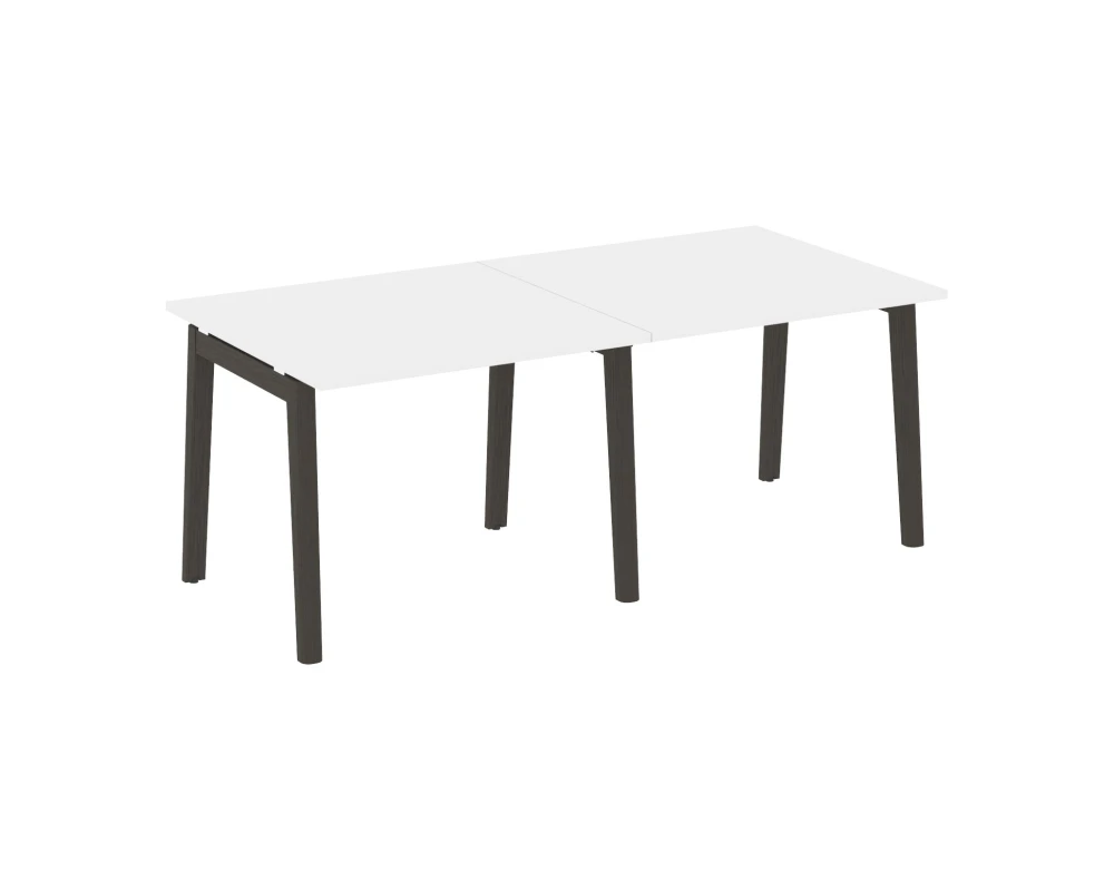 Стол переговорный (2 столешницы), опоры - массив дерева 196x98x75 Оникс Вуд / Onix Wood