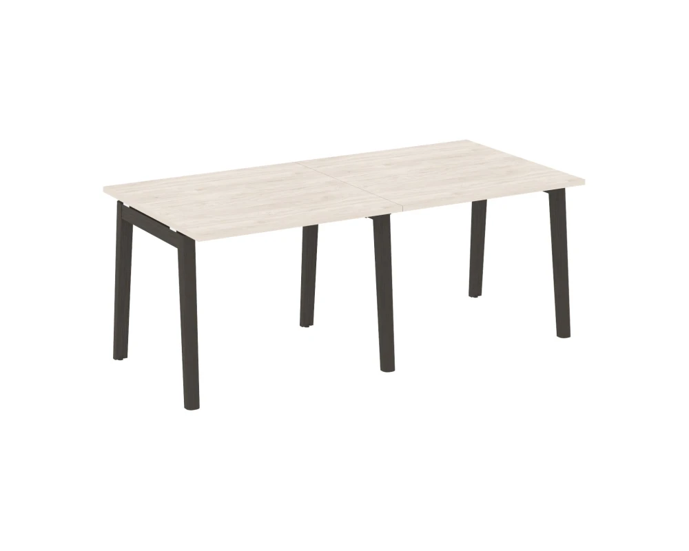 Стол переговорный (2 столешницы), опоры - массив дерева 196x98x75 Оникс Вуд / Onix Wood