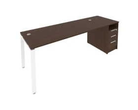 Рабочая станция на П-образном м/к с опорной тумбой 221,2x72x75 Метал Систем / Metal System images