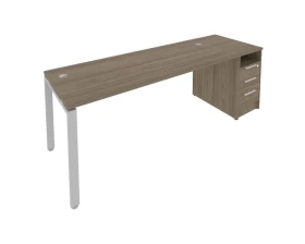 Рабочая станция на П-образном м/к с опорной тумбой 221,2x72x75 Метал Систем / Metal System images