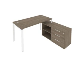 Рабочая станция на П-образном м/к с опорной тумбой правая 150x152x75 Метал Систем / Metal System images