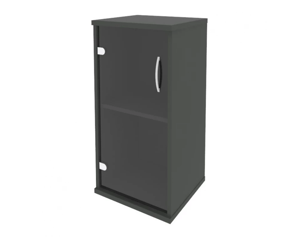 Шкаф низкий узкий левый 1 низкая дверь стекло Рива / Riva