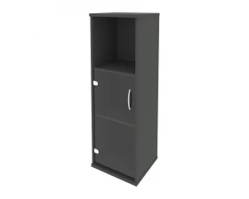 Шкаф средний узкий левый 1 низкая дверь стекло Рива / Riva images