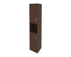 Шкаф высокий узкий левый 2 низкие двери ЛДСП Рива / Riva images