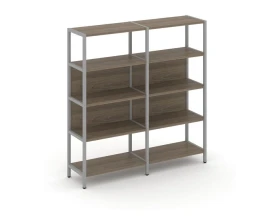 Двухсекционный стеллаж четырехярусный 1590х400х1613 Шелф Систем / Shelf System images