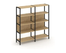 Двухсекционный стеллаж четырехярусный 1590х400х1613 Шелф Систем / Shelf System images