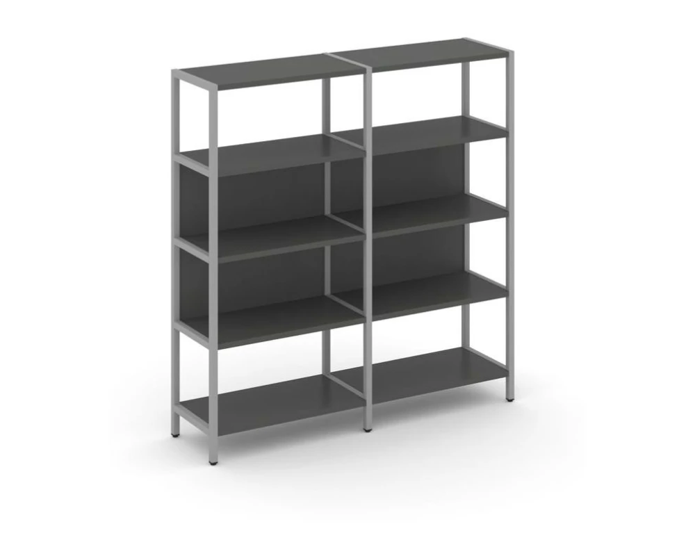 Двухсекционный стеллаж четырехярусный 1590х400х1613 Шелф Систем / Shelf System