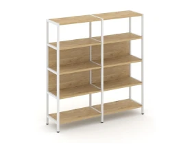 Двухсекционный стеллаж четырехярусный 1590х400х1613 Шелф Систем / Shelf System images