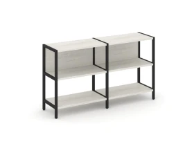 Двухсекционный стеллаж двухярусный 1590х400х879 Шелф Систем / Shelf System images