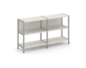 Двухсекционный стеллаж двухярусный 1590х400х879 Шелф Систем / Shelf System images