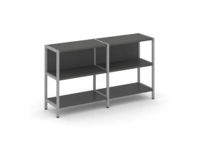Двухсекционный стеллаж двухярусный 1590х400х879 Шелф Систем / Shelf System images