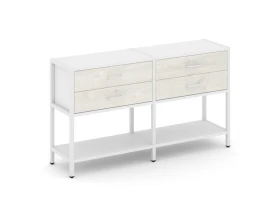 Двухсекционный стеллаж двухярусный с ящиками 1590х400х879 Шелф Систем / Shelf System images