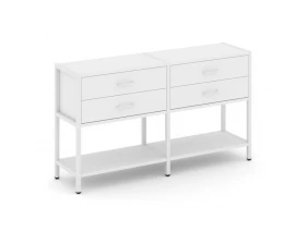 Двухсекционный стеллаж двухярусный с ящиками 1590х400х879 Шелф Систем / Shelf System images