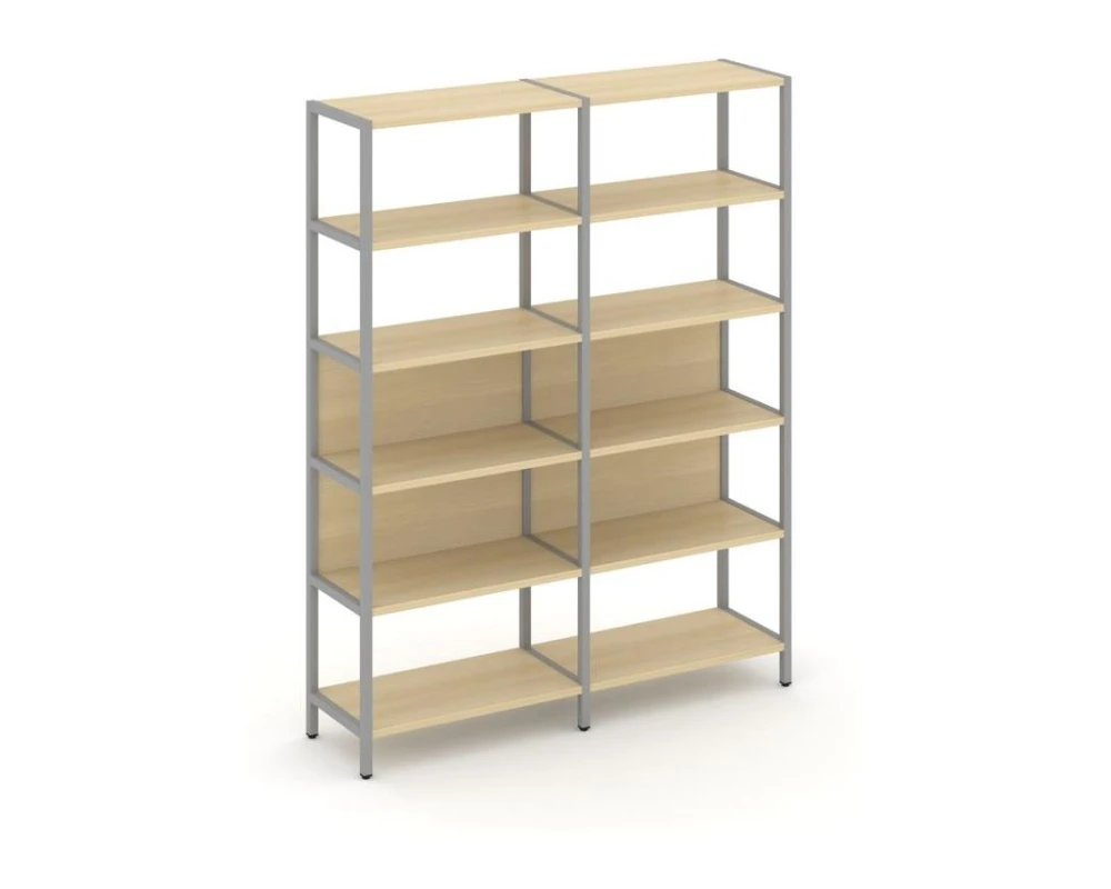 Двухсекционный стеллаж пятиярусный 1590х400х1980 Шелф Систем / Shelf System