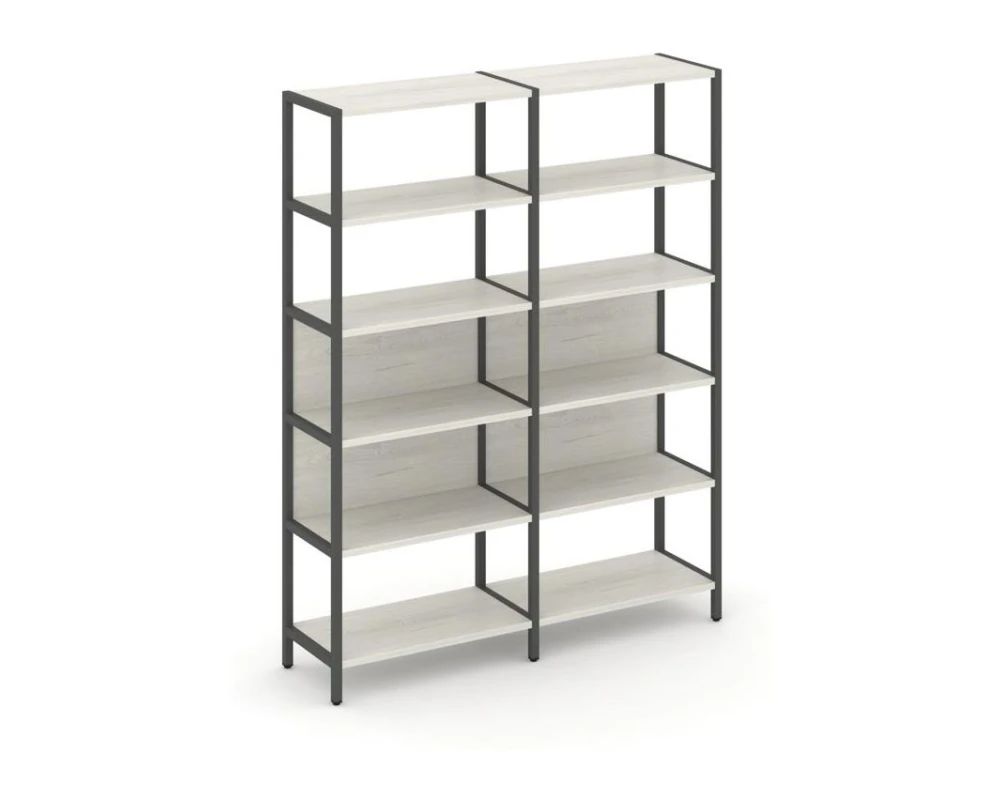 Двухсекционный стеллаж пятиярусный 1590х400х1980 Шелф Систем / Shelf System