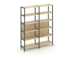 Двухсекционный стеллаж пятиярусный 1590х400х1980 Шелф Систем / Shelf System images