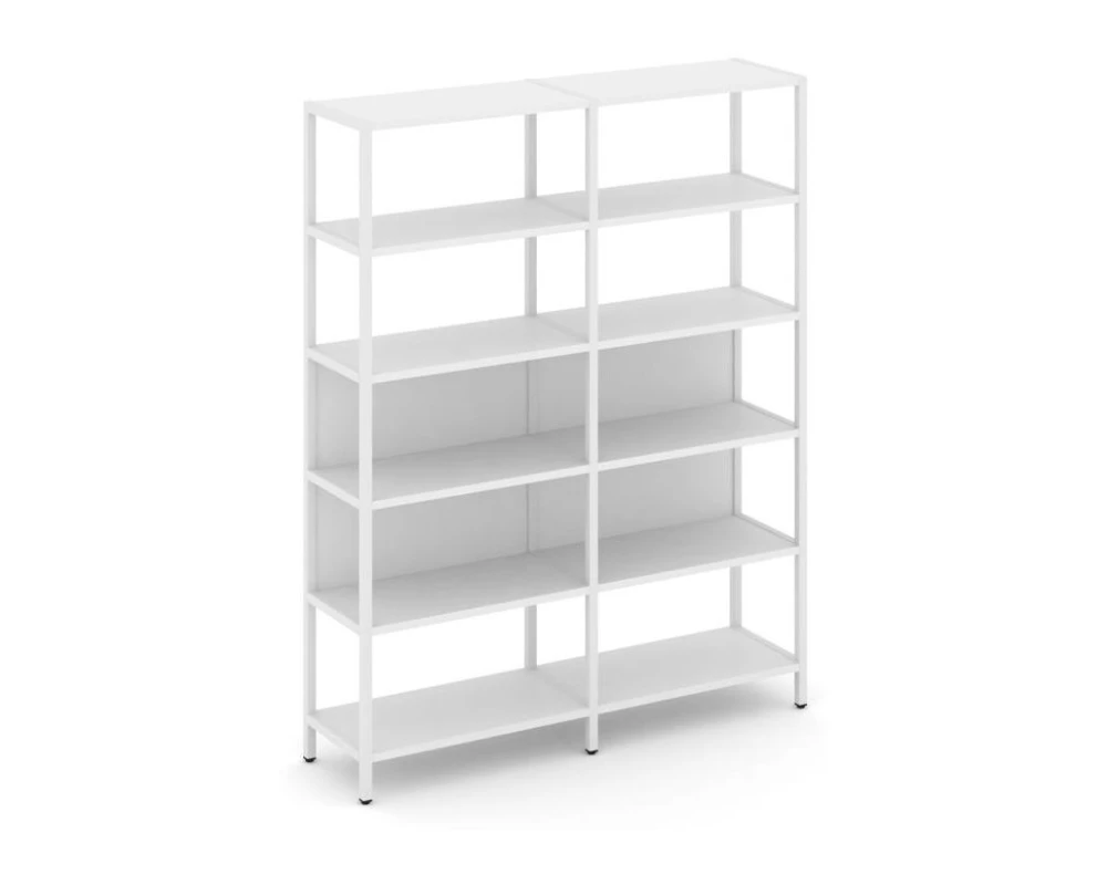 Двухсекционный стеллаж пятиярусный 1590х400х1980 Шелф Систем / Shelf System