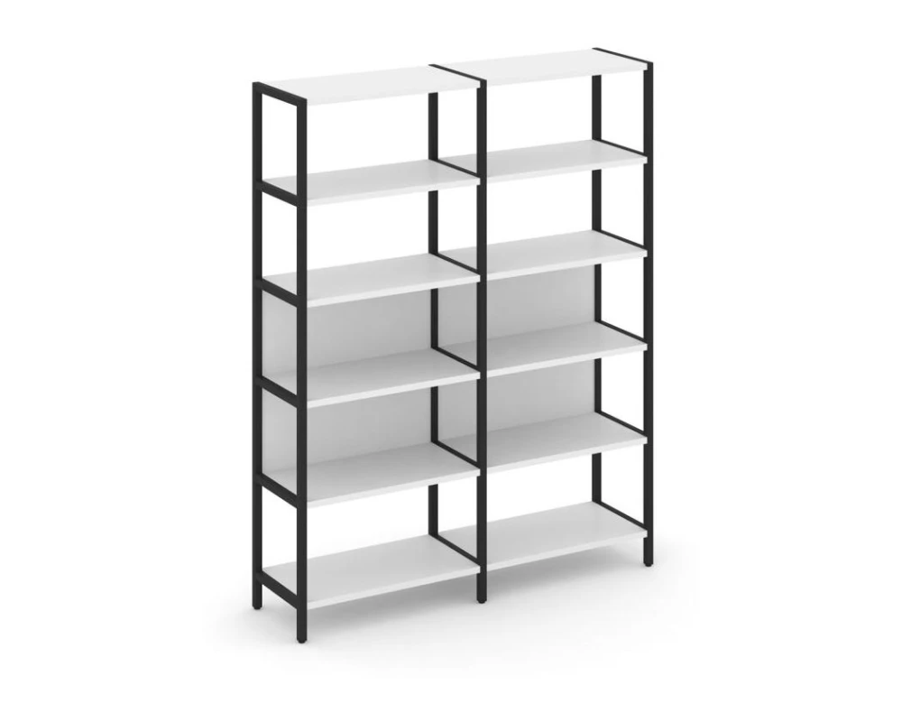 Двухсекционный стеллаж пятиярусный 1590х400х1980 Шелф Систем / Shelf System