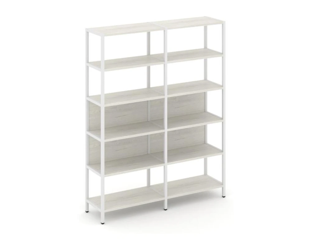 Двухсекционный стеллаж пятиярусный 1590х400х1980 Шелф Систем / Shelf System