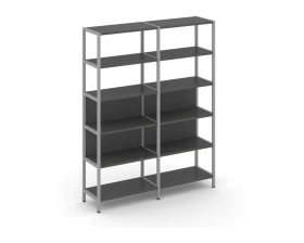 Двухсекционный стеллаж пятиярусный 1590х400х1980 Шелф Систем / Shelf System images