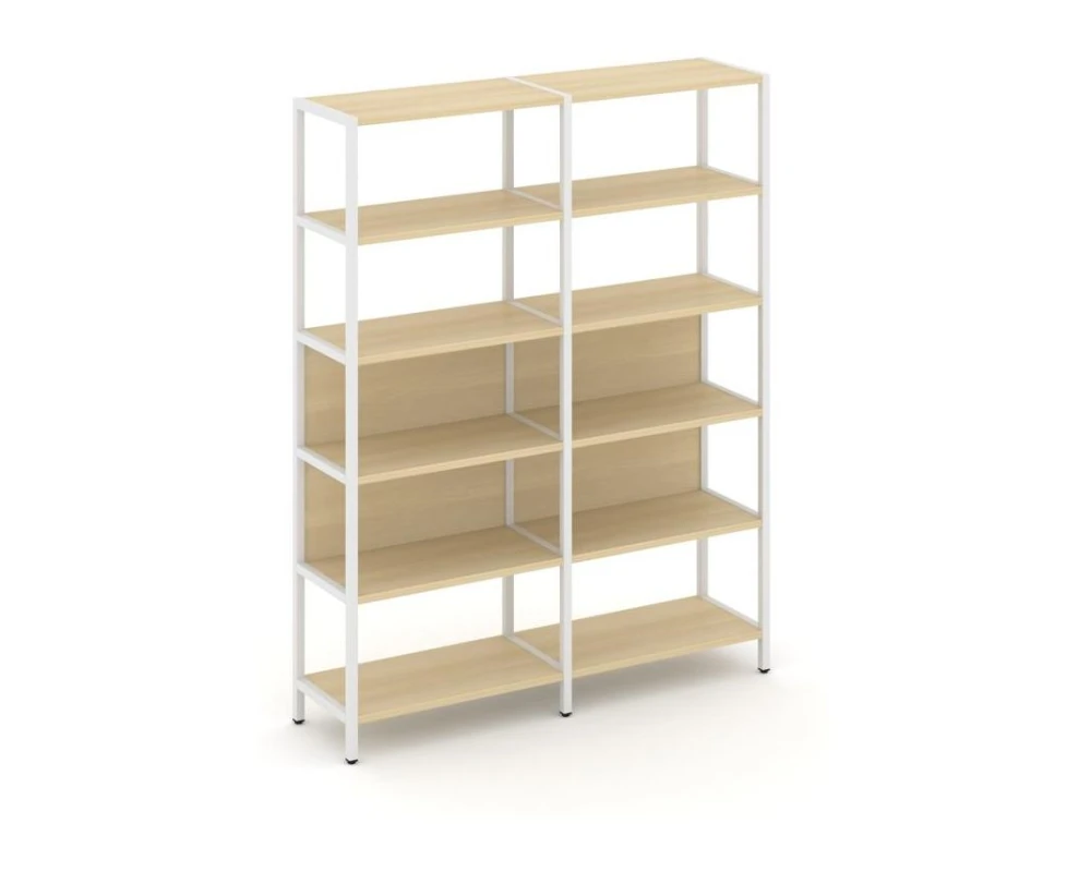 Двухсекционный стеллаж пятиярусный 1590х400х1980 Шелф Систем / Shelf System