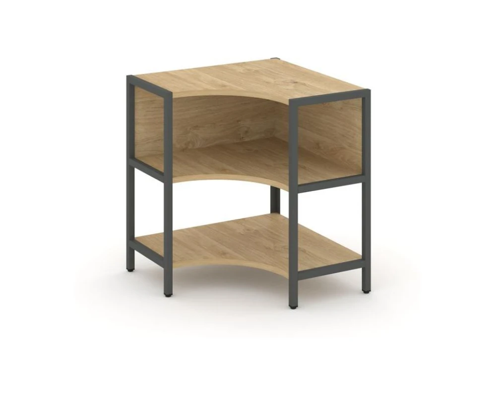 Односекционный угловой стеллаж двухярусный 810х810х879 Шелф Систем / Shelf System