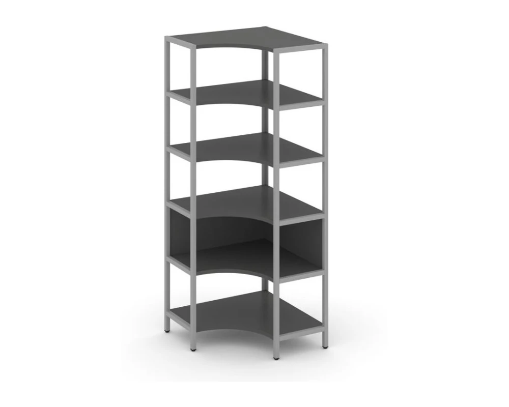 Односекционный угловой стеллаж пятиярусный 810х810х1980 Шелф Систем / Shelf System